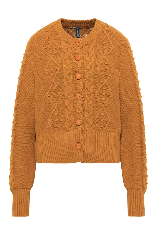 Kuschelige Strickjacke - ginger